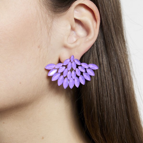 evening earrings - Venezia crystal lilac earrings EARRINGS