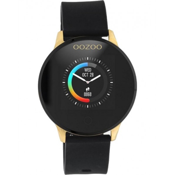 Ρολόι oozoo smartwatch σιλικόνη μαύρο χρυσό Q00120 ΡΟΛΟΓΙΑ  Γυναικεια Κοσμηματα roihandmade.com