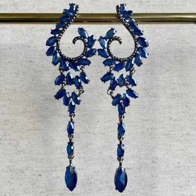 Long earrings - Blue 