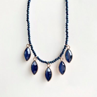 Evening necklace - Blue 