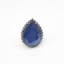 γυναικεια κοσμηματα - Δαχτυλίδι κρύσταλλο μπλε δάκρυ ΔΑΧΤΥΛΙΔΙΑ Γυναικεια Κοσμηματα roihandmade.com