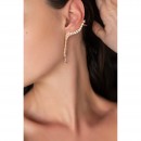 Ear-climbers earrings white triangular crystals EARRINGS
