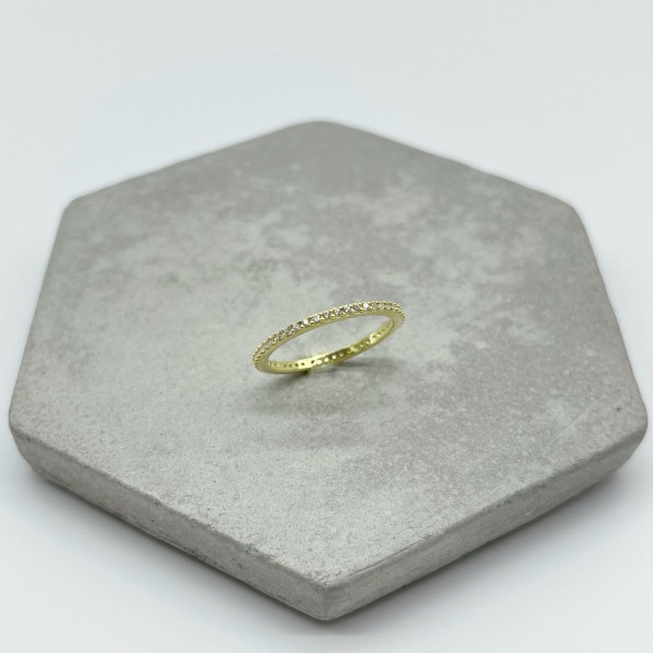 γυναικεια κοσμηματα - Δαχτυλίδι ασήμι 925 βεράκι επιχρυσωμένο καρφωτά λευκά ζιργκόν ΔΑΧΤΥΛΙΔΙΑ Γυναικεια Κοσμηματα roihandmade.com