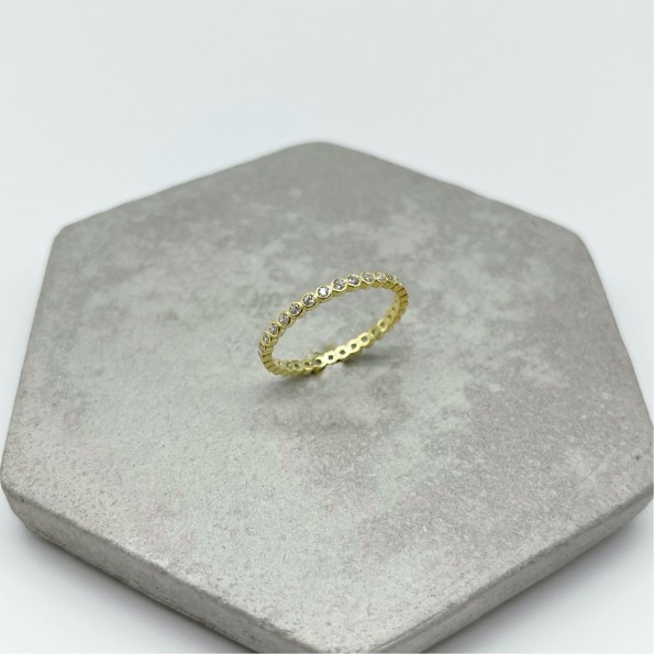 γυναικεια κοσμηματα - Δαχτυλίδι βεράκι ασήμι 925 επιχρυσωμένο κίτρινο στρογγυλά ζιργκόν ΔΑΧΤΥΛΙΔΙΑ Γυναικεια Κοσμηματα roihandmade.com