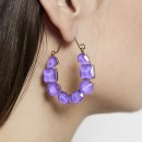 evening earrings - Lilac crystal hoop earrings EARRINGS