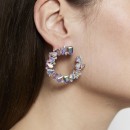 evening earrings - Saturn earrings iridescent crystals EARRINGS