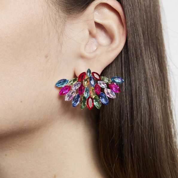 evening earrings - Venezia multicolor crystal earrings EARRINGS