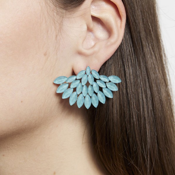 evening earrings - Venezia turquoise crystal earrings EARRINGS