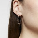 Large forged rimmed hoops EARRINGS