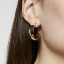 Hoops braided brass gold plated EARRINGS