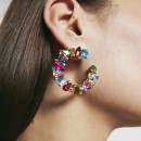 evening earrings - Saturn earrings colorful crystals EARRINGS