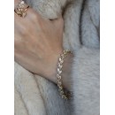 Gold tennis bracelet white zircon crystals  BRACELETS 