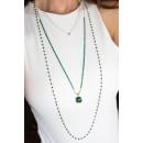 Long triple green rosary necklace NECKLACES