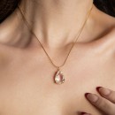 Short zircon crystal stone necklace NECKLACES